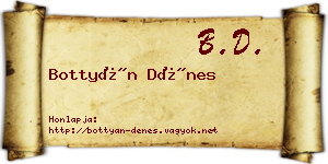 Bottyán Dénes névjegykártya