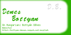 denes bottyan business card