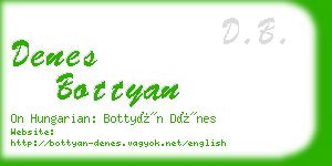 denes bottyan business card